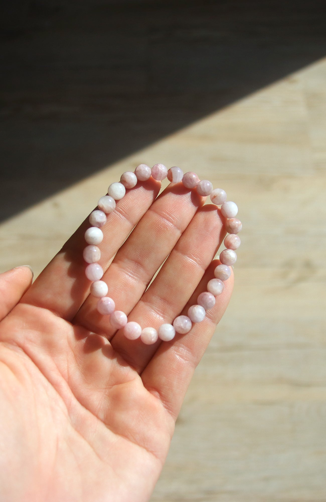 Kunzite 6mm Bracelet Lge & small