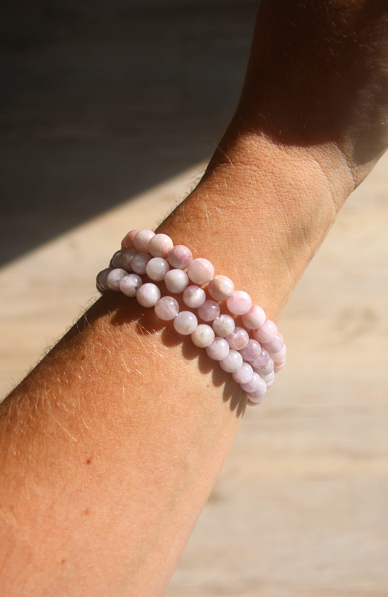 Kunzite 6mm Bracelet Lge & small