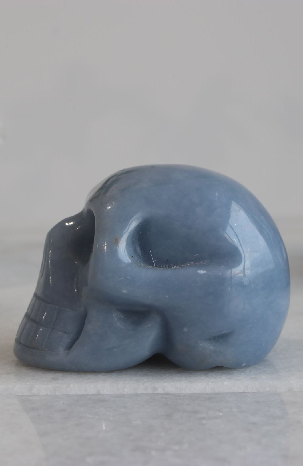 Angelite Skull