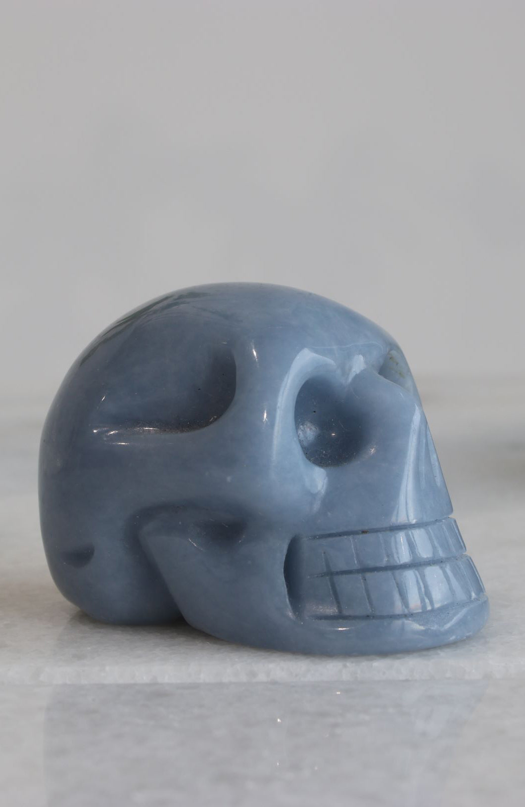 Angelite Skull