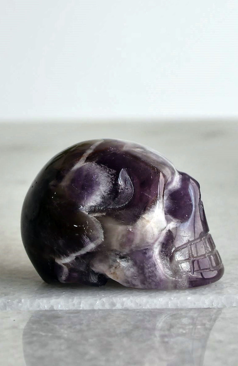 Chevron Amethyst Skull