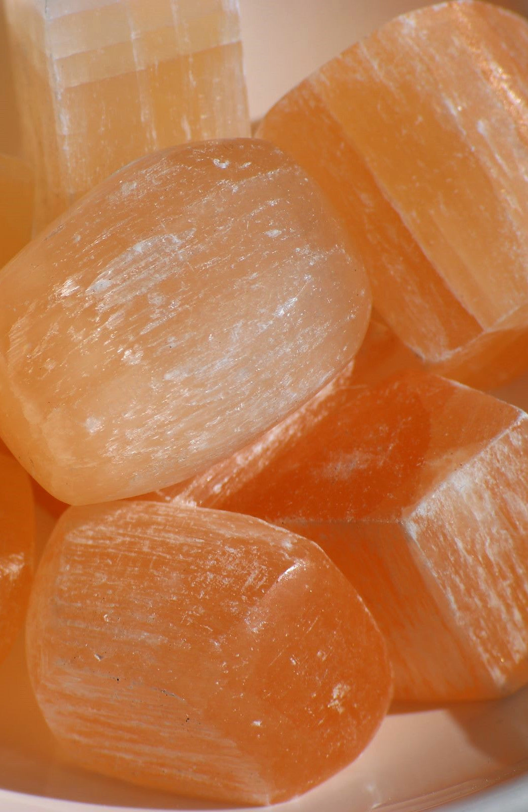 Peach Selenite Tumbled Stone