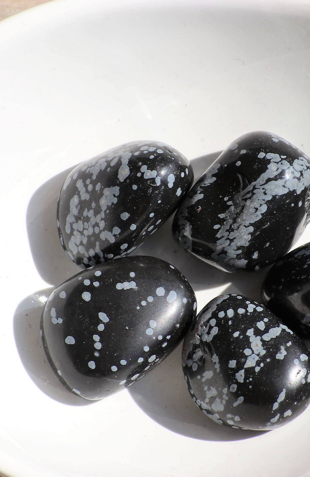 Snowflake Obsidian Pattern Snowflake Obsidian Tumbled Stone – The Crystal Lady