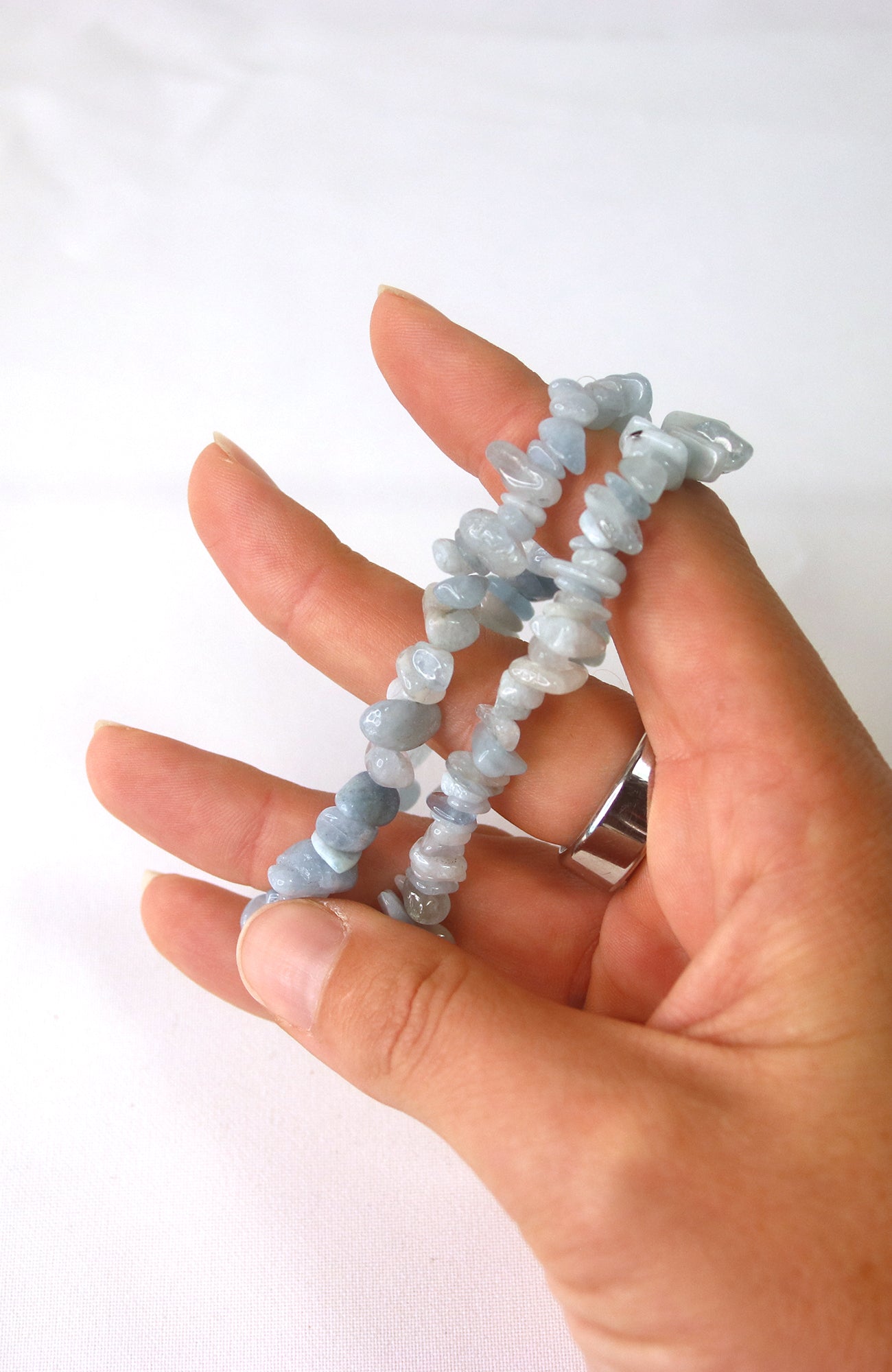 Aquamarine Chip Bracelet AA
