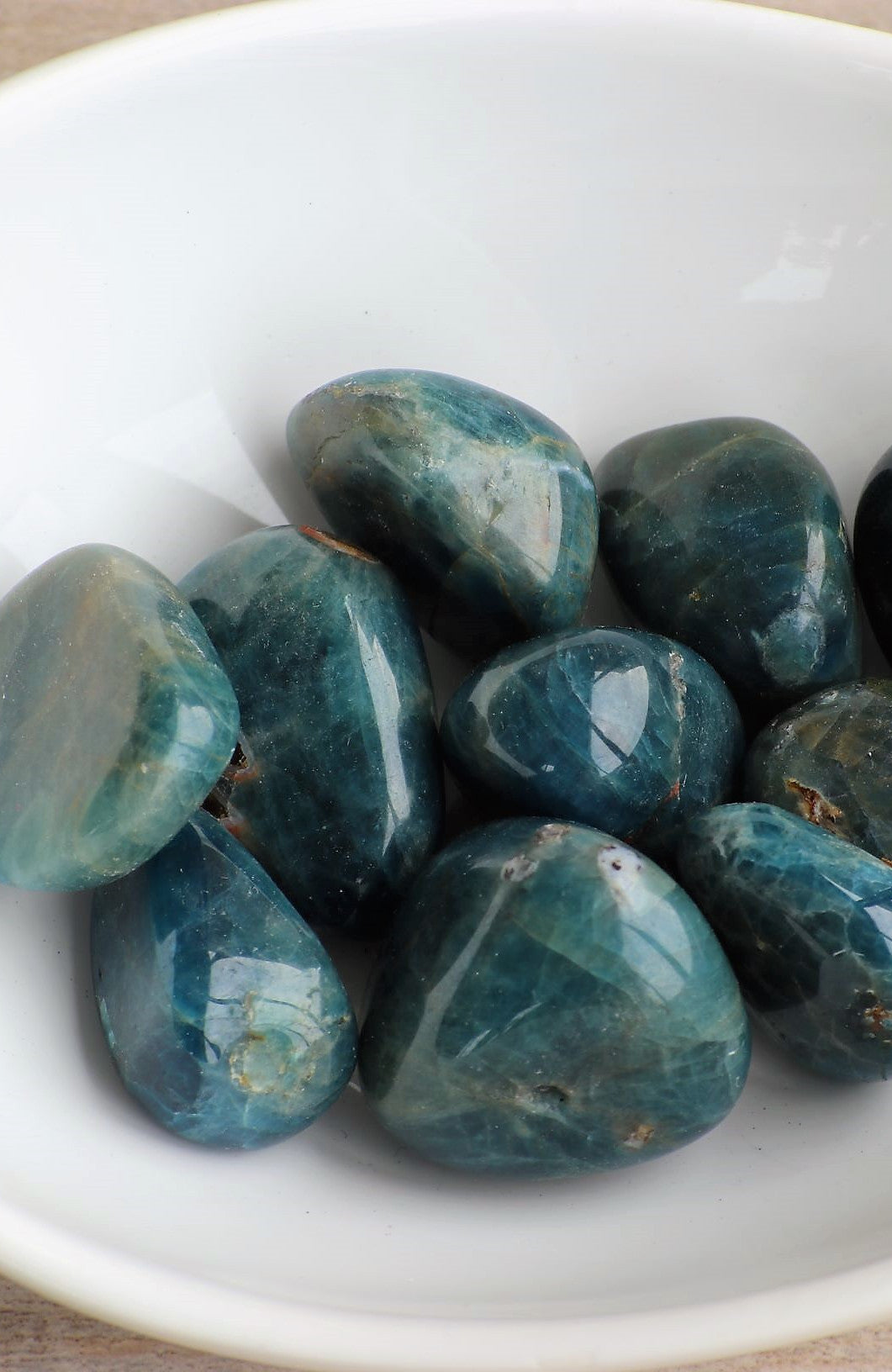 Blue Apatite  A Tumbled Stone
