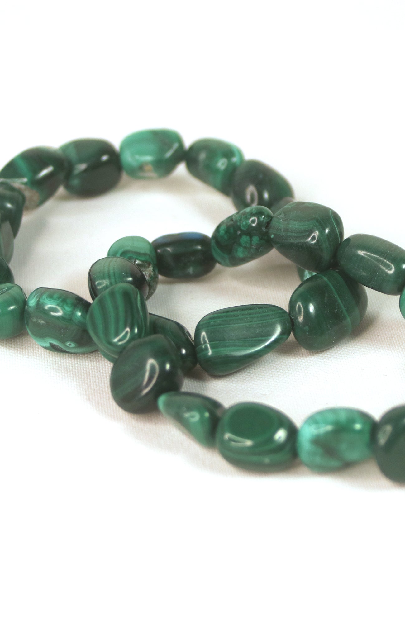 Malachite Tumbled Stone Bracelet