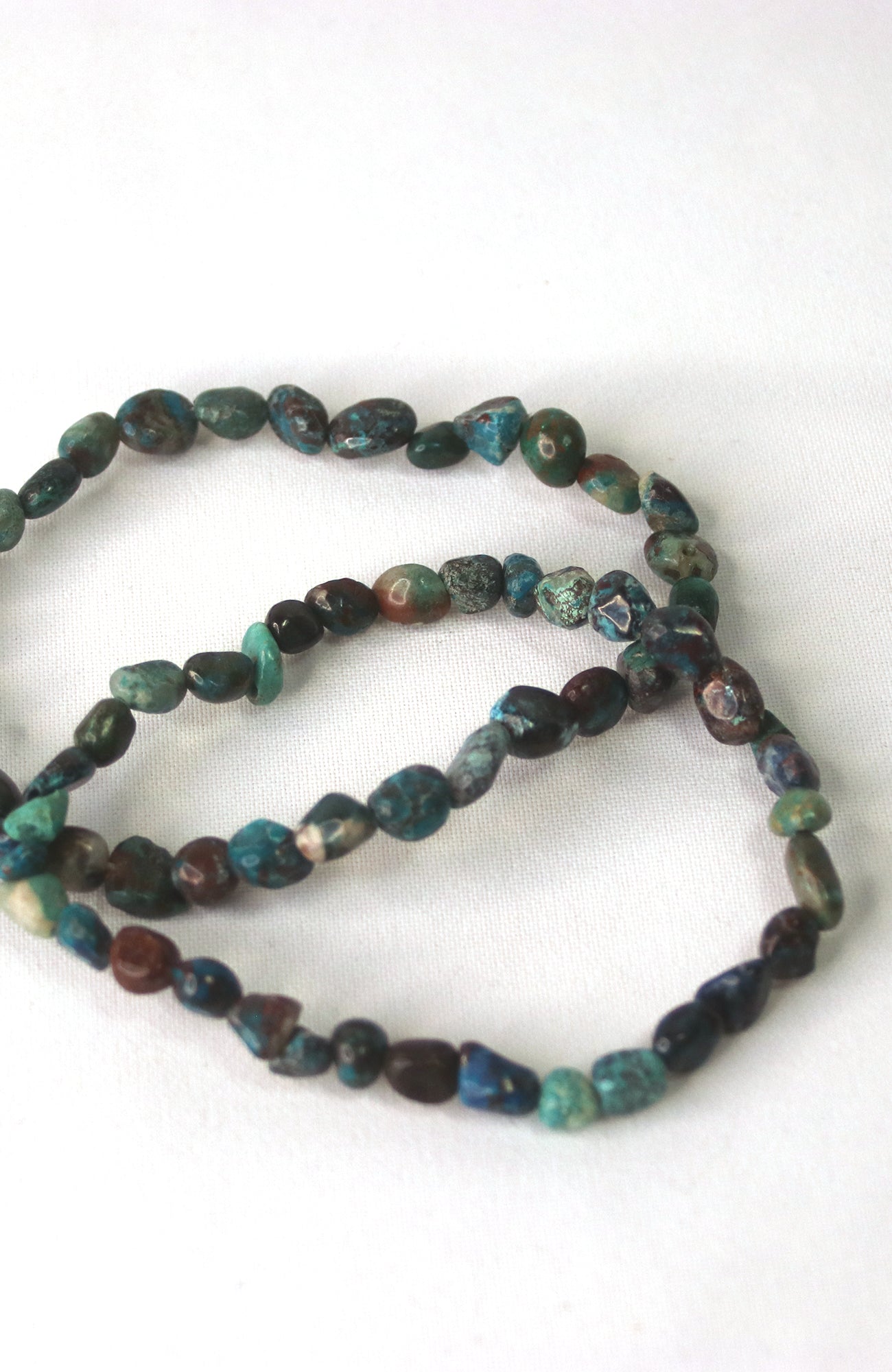 Chrysocolla 6-8mm Nugget Bead Bracelet for wrists up to 20cm