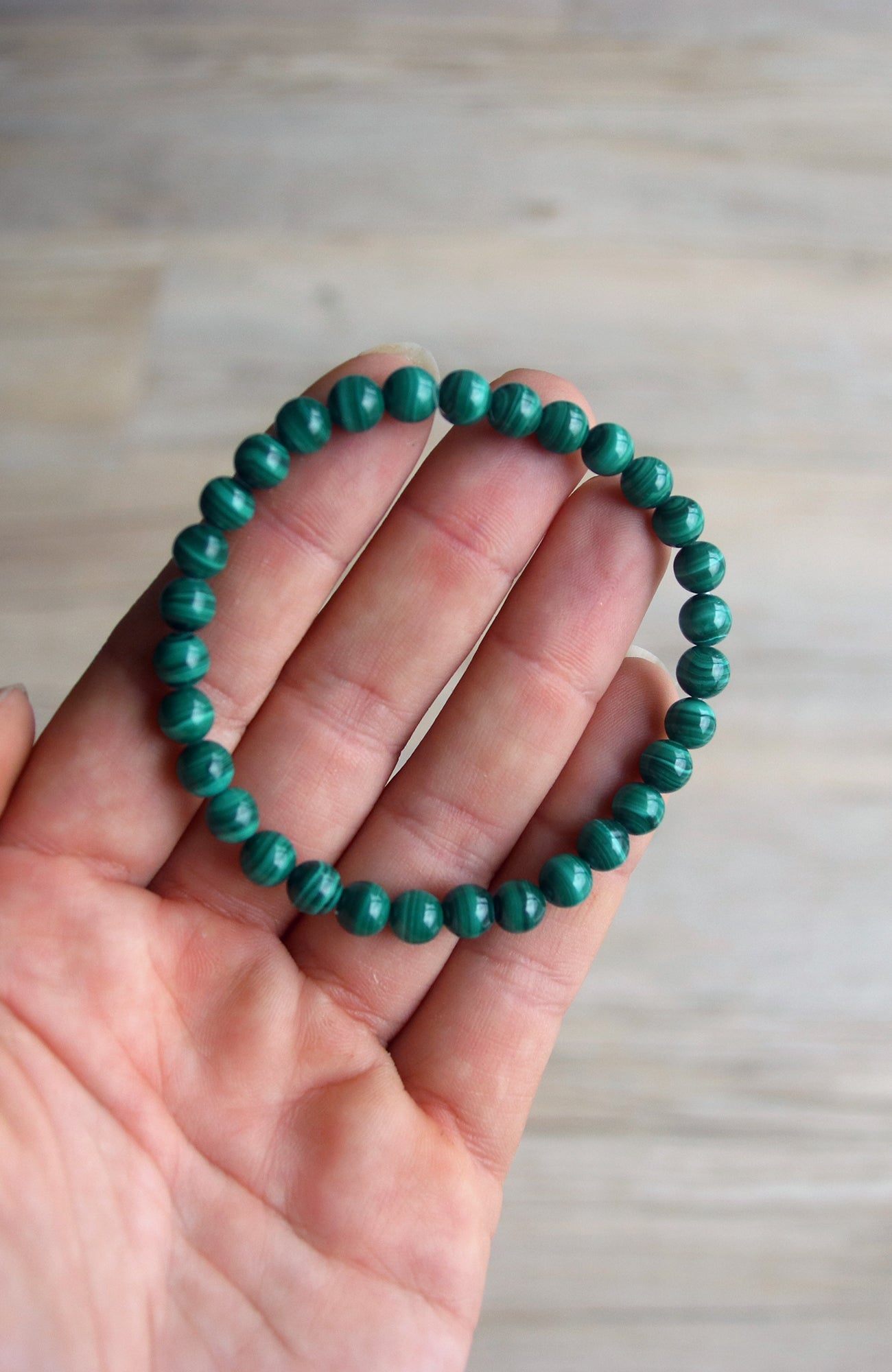 Malachite Bead 6mm Bracelet 357