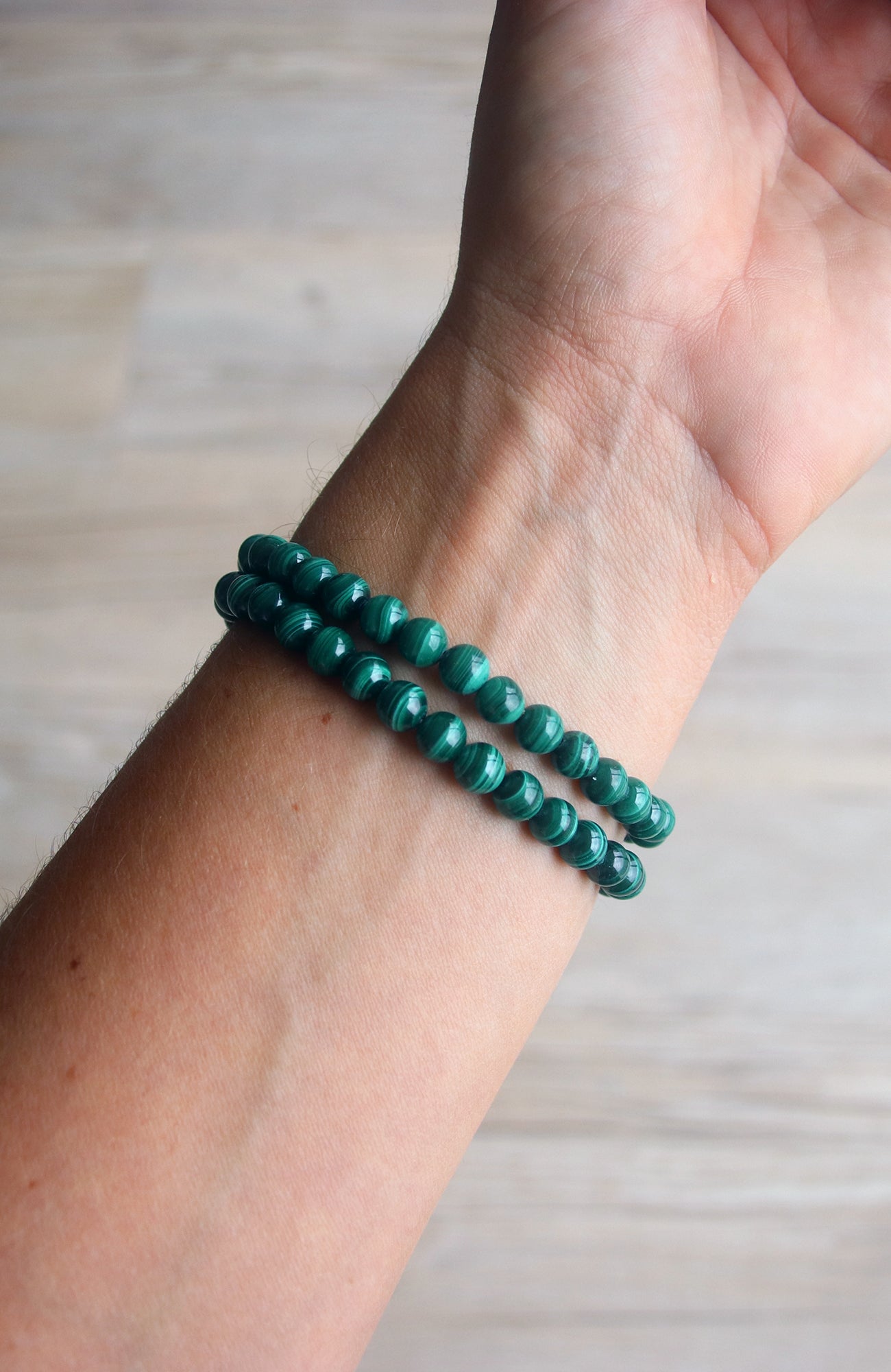Malachite Bead 6mm Bracelet 357