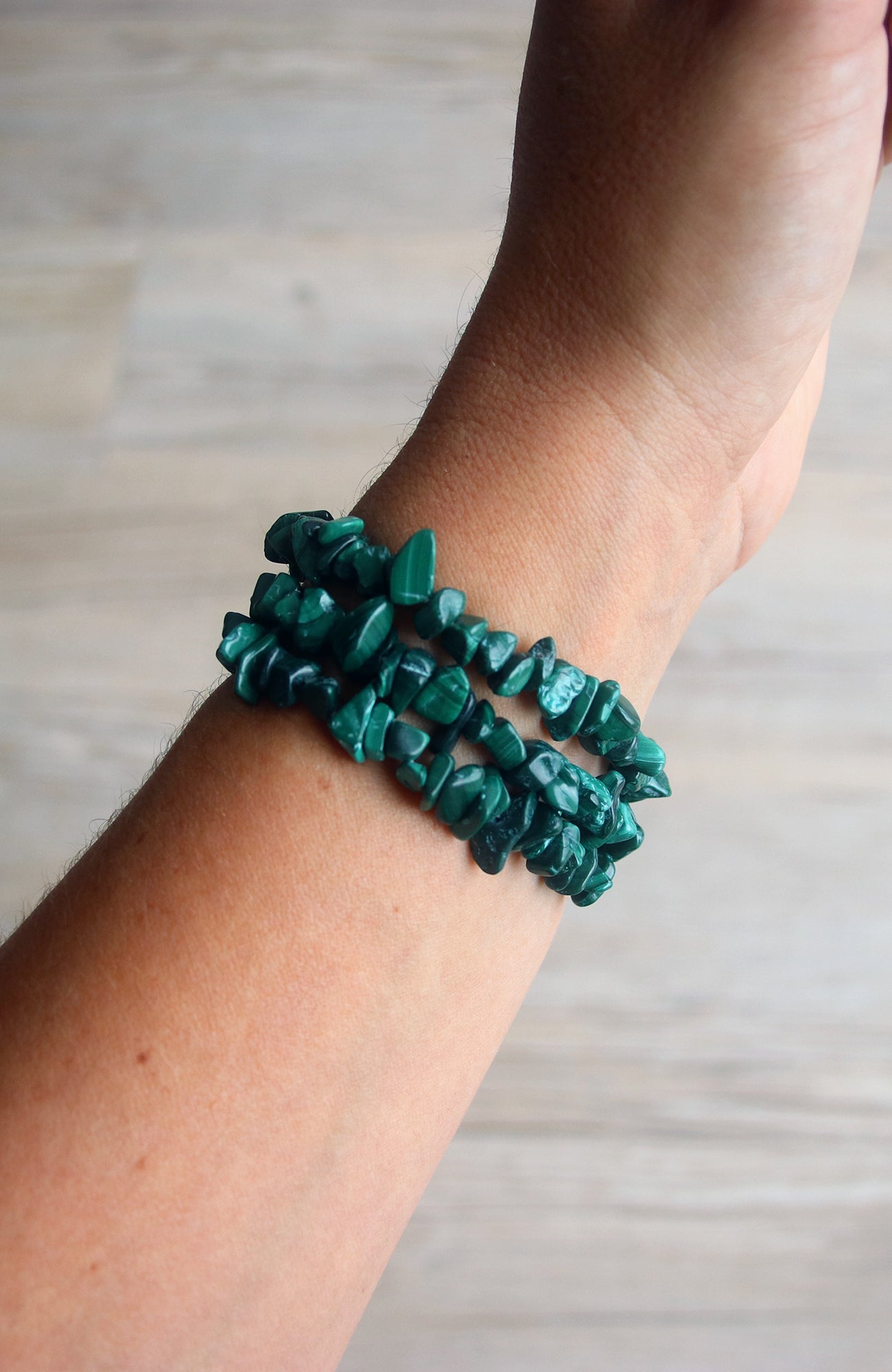 Malachite Chip Bracelet sm